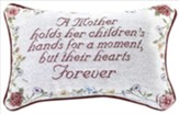 A Mother Holds Her Children's Hands--Tapestry Pillow