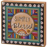 Simply Blessed Block Sign