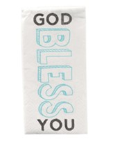 God Bless You (blue) Tissues, Single Pack
