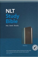 NLT Study Bible, TuTone, LeatherLike,Blue/Brown, With thumb index