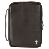 Leather Bible Cover, Brown, X-Large