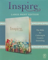 NLT Large-Print Inspire Bible: The  Bible for Coloring & Creative Journaling