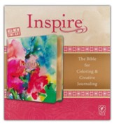 NLT Inspire Prayer Bible--soft leather-look, watercolors with gold foil accents