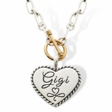 Gigi Heart Link Necklace, Gold/Silver