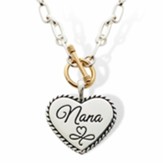 Mimi Heart Link Necklace, Gold/Silver