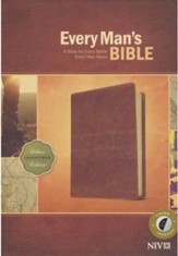 NIV Every Man's Bible, Deluxe Journeyman Edition, LeatherLike, Tan, With thumb index