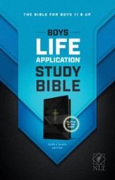 NLT Boys Life Application Study Bible, LeatherLike, Neon/Black