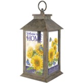 Welcome To Our Home Sunflower Lantern