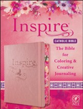NLT Inspire Catholic Coloring/Journaling Bible, hardcover, Rose