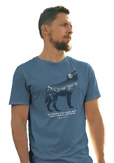 Wolf Shirt, Slate Blue, Medium