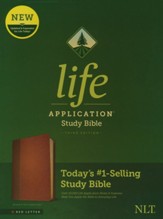 NLT Life Application Study Bible, Third Edition--soft leather-look, brown/mahogany (red letter)