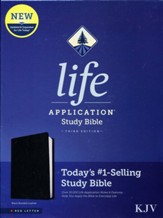 KJV Life Application Study Bible, Third Edition--bonded Leather, black - Imperfectly Imprinted Bibles