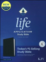 KJV Life Application Study Bible, Third Edition--bonded leather, black (indexed) - Imperfectly Imprinted Bibles