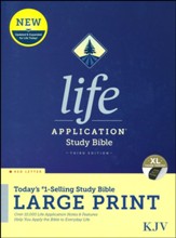 KJV Large-Print Life Application Study Bible, Third Edition--hardcover (indexed) - Slightly Imperfect
