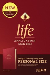 NIV Life Application Personal-Size Study Bible, Third Edition--soft leather-look, berry