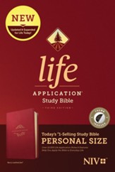 NIV Life Application Personal-Size Study Bible, Third Edition--soft leather-look, berry (indexed)