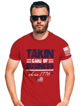 Takin' Care Of Business Shirt, Red, Adult X-Large