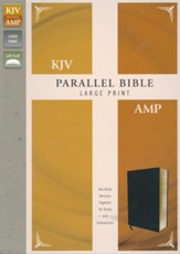 KJV and Amplified Parallel Bible,  Large Print, Bonded Leather, Black