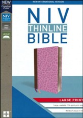 NIV Thinline Bible Large Print Pink,  Imitation Leather