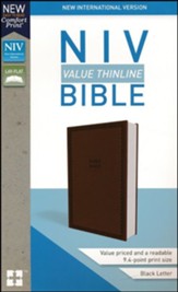 NIV Value Thinline Bible Brown, Imitation Leather