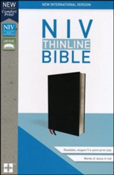 NIV Thinline Bible Black, Bonded Leather