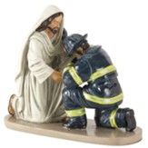 Jesus and Firefighter Figurine