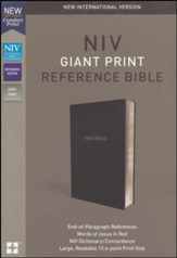 NIV Comfort Print Reference Bible, Giant Print, Leather-Look, Black