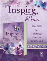 NLT Inspire Praise Bible: The Bible for Coloring & Creative Journaling--softcover, purple