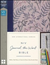 NIV Comfort Print Journal the Word Bible, Cloth over Board, Pink Floral