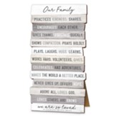 Our Family, Stacking Words Small Plaque