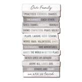 Our Family, Stacking Words Medium Plaque