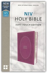 NIV Comfort Print Holy Bible, Soft Touch Edition, Imitation Leather, Pink