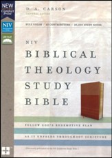 NIV Comfort Print Biblical Theology Study Bible, Imitation Leather, Tan and Caramel