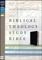 NIV Biblical Theology Study Bible, Bonded Leather, Black, Comfort Print - Imperfectly Imprinted Bibles