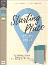 NIV, Starting Place Study Bible, Leathersoft, Blue, Comfort Print