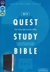 NIV Quest Study Bible, Comfort Print--soft leather-look, black