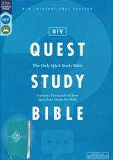 NIV Quest Study Bible, Comfort Print--soft leather-look,  turquoise