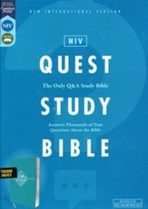 NIV Quest Study Bible, Comfort Print--soft leather-look, turquoise (indexed)