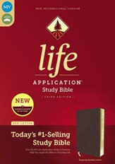 NIV Life Application Study Bible, Third Edition--bonded leather, burgundy - Imperfectly Imprinted Bibles