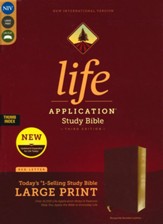 NIV Life Application Study Bible, Third Edition, Large Print, Bonded Leather, Burgundy, Indexed