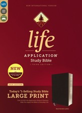 NIV Life Application Study Bible,  Third Edition, Large Print, Bonded Leather, Black