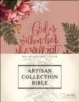 NIV Artisan Collection Bible--cloth over board, pink floral