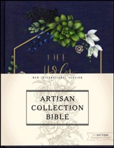 NIV Artisan Collection Bible--cloth  over board, navy floral