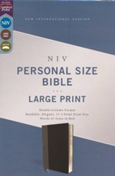 NIV Personal-Size Large-Print Bible--soft leather-look, black - Imperfectly Imprinted Bibles