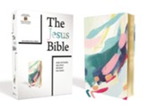 NIV, The Jesus Bible Comfort Print--soft leather-look, teal/multicolor - Slightly Imperfect