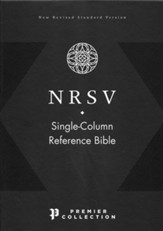 NRSV Single-Column Reference Bible, Comfort Print--premium goatskin leather, black, Premier Collection