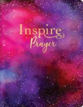 NLT Giant-Print Inspire PRAYER Bible: The Bible for Coloring & Creative Journaling--soft leather-look, purple