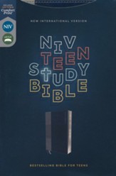 NIV, Teen Study Bible, Leathersoft, Blue/Gray, Comfort Print