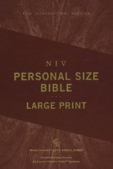 NIV Large-Print Personal-Size Bible, Comfort Print--genuine buffalo leather, brown