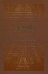 NASB 1995 Thinline Bible, Comfort Print--genuine buffalo leather, brown